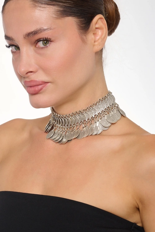 Kiraz Silver Plated Choker