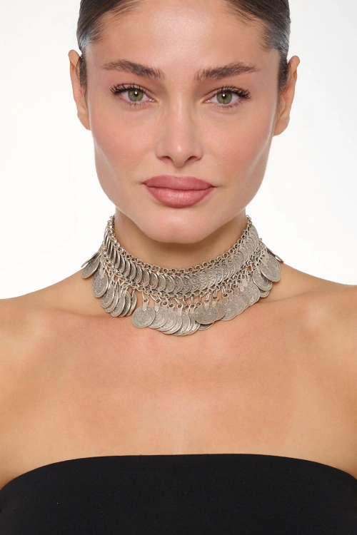 Kiraz Silver Plated Choker