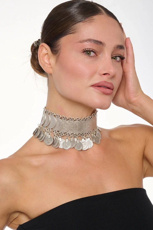 Kiraz Silver Plated Choker