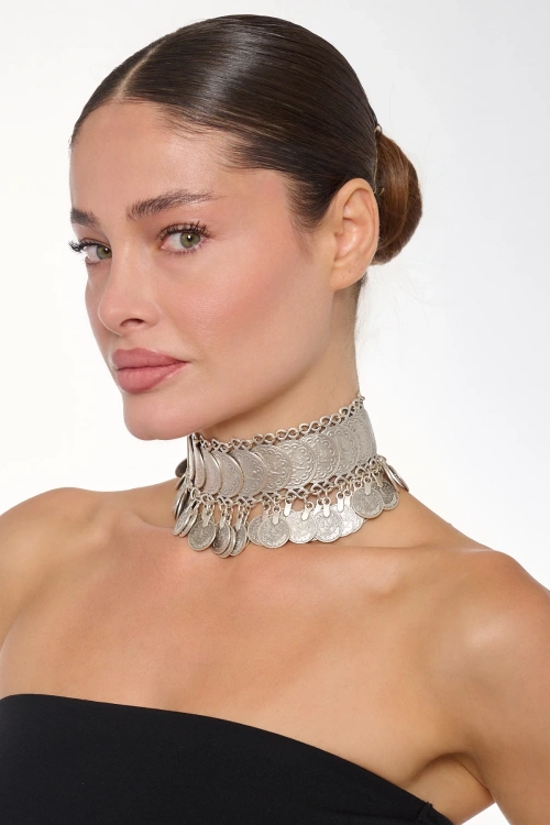 Kiraz Silver Plated Choker