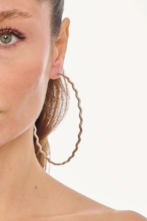 Kiraz Silver Plated Circle Earring