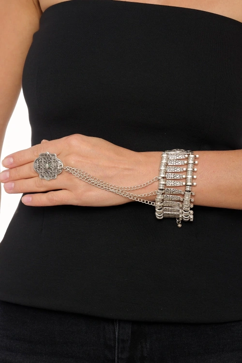 Kiraz Silver Plated Cleopatra Shahmaran Bracelet