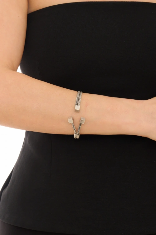 Kiraz Silver Plated Cube Bracelet