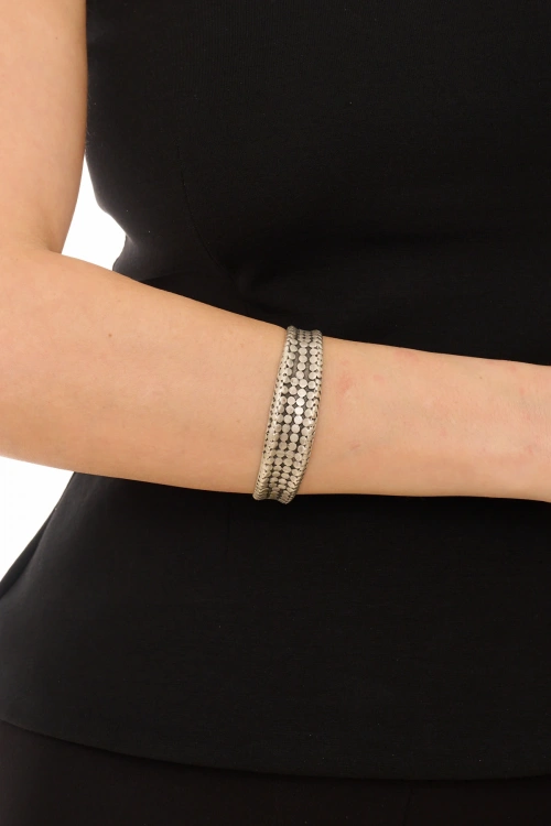 Kiraz Silver Plated Dotted Bracelet