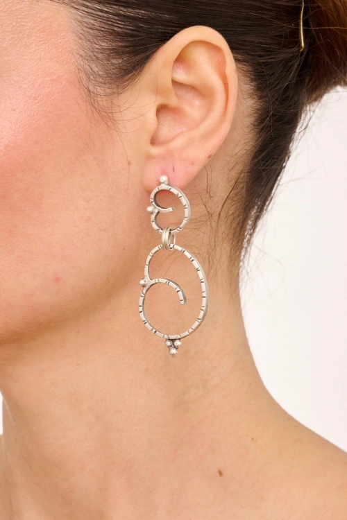 Kiraz Silver Plated Earring