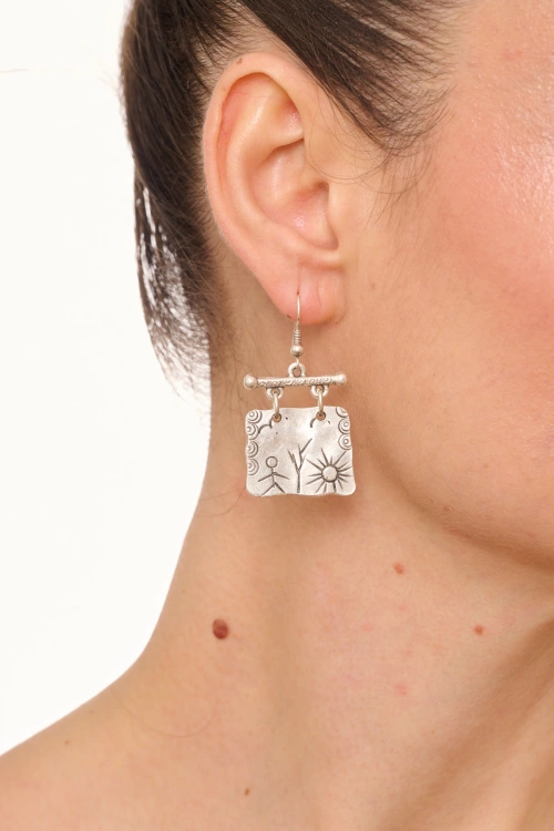 Kiraz Silver Plated Earring