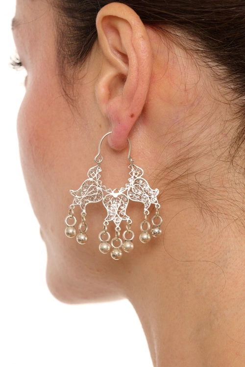 Kiraz Silver Plated Earring