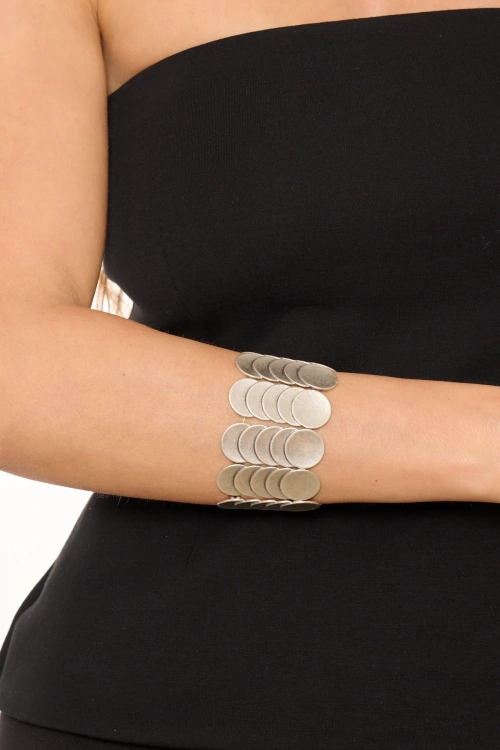 Kiraz Silver Plated Elastic Bracelet