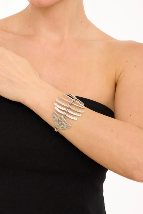 Kiraz Silver Plated Fish Bracelet