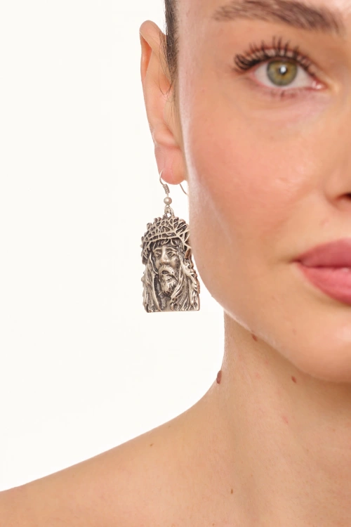 Kiraz Silver Plated Man Earring