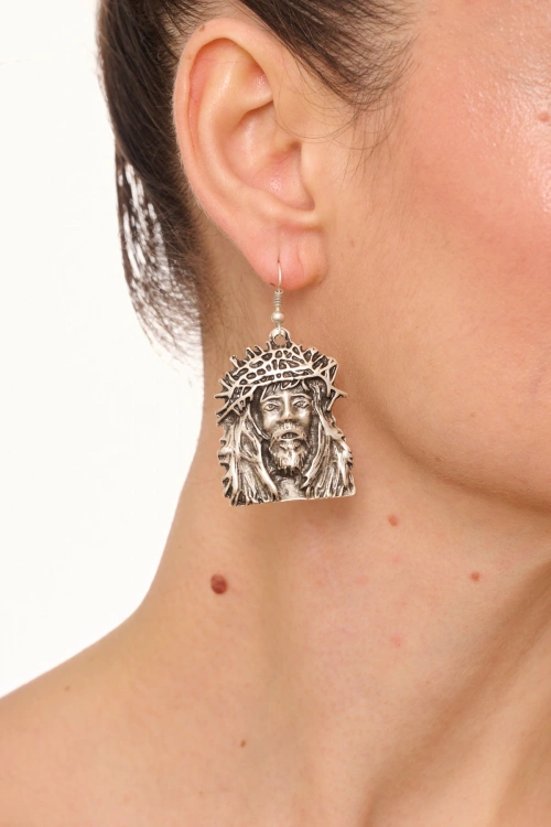 Kiraz Silver Plated Man Earring