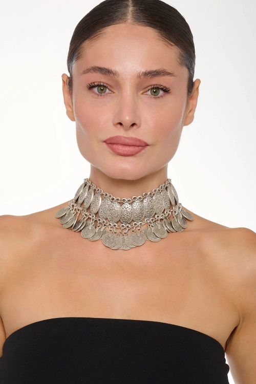 Kiraz Silver Plated Choker