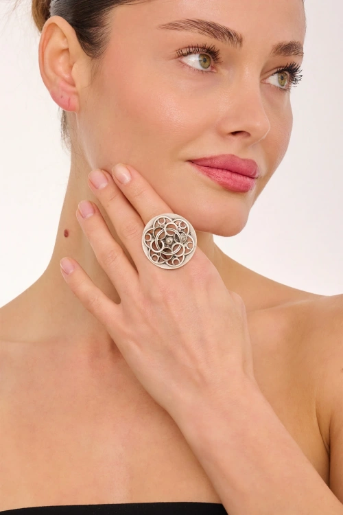 Kiraz Silver Plated Ring