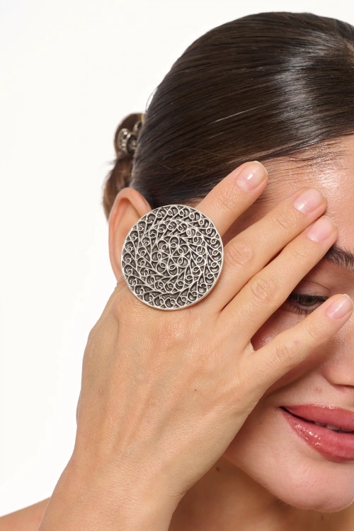 Kiraz Silver Plated Ring
