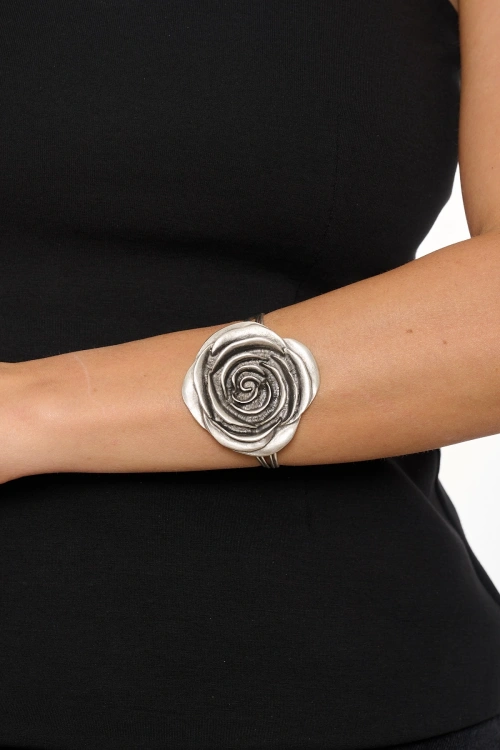 Kiraz Silver Plated Rose Bracelet