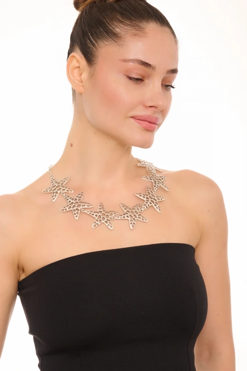 Kiraz Silver Plated Star Necklace