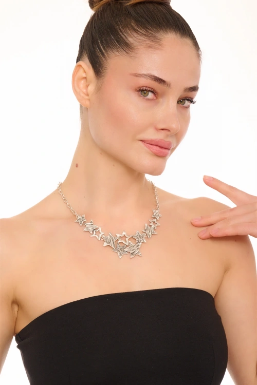 Kiraz Silver Plated Star Necklace