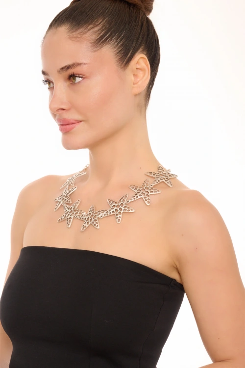 Kiraz Silver Plated Star Necklace