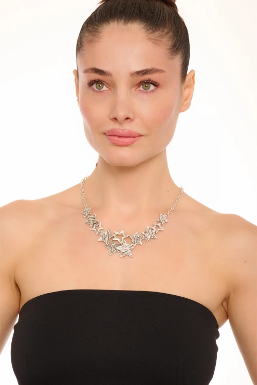Kiraz Silver Plated Star Necklace