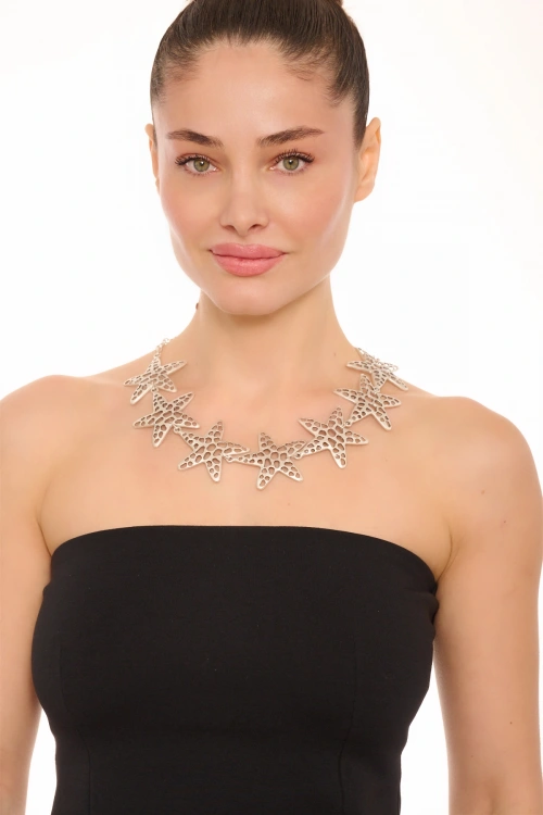 Kiraz Silver Plated Star Necklace