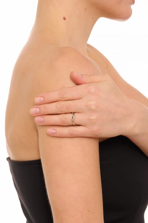 Kiraz Smoked Crystal Stoned Silver Plated Ring