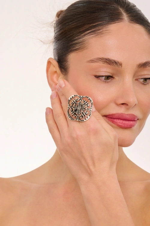 Kiraz Silver Plated Ring