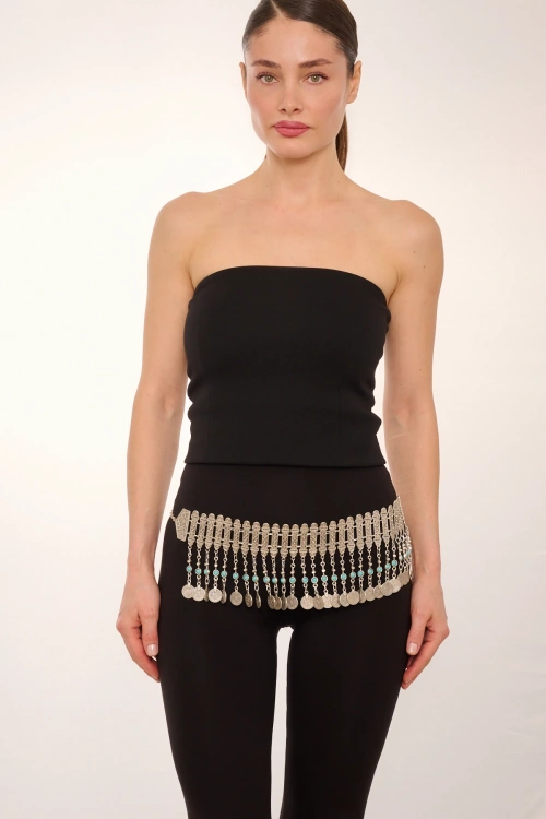 Kiraz Turquoise Stoned Silver Plated Belt