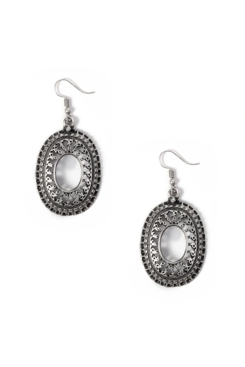 Textured Oval Earrings