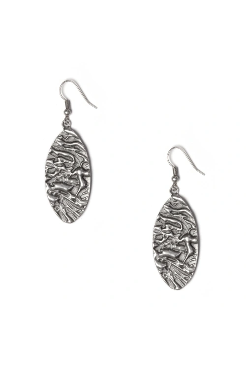 Textured Oval Earrings