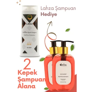 Elivon Kepek Karşıtı Şampuan 2 li + Lahza Dökülme Karşıtı Şampuan