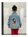 Mickey Mause Nakışlı Kot Ceket-bayramlik