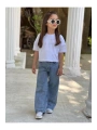 KIZ ÇOCUK TAŞLI KOT PANTOLON (JEANS-DENİM)
