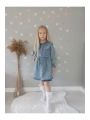 KIZ ÇOCUK TAŞ İŞLEMELİ KOT/JEANS ELBİSE-BAYRAMLIK