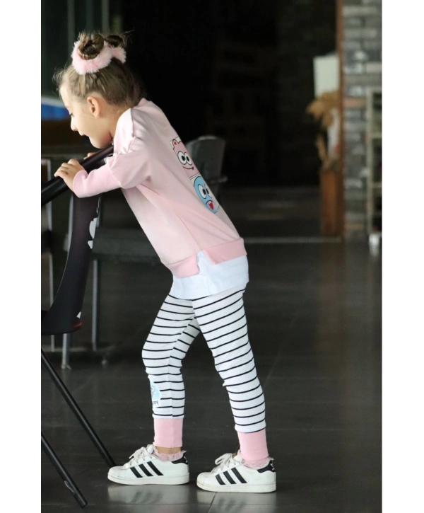 Kız Çocuk Happy Pembe Alt Üst Takım