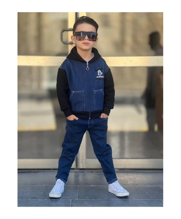 ERKEK ÇOCUK KOT MONT-KOT PANTOLON-SWEATSHIRT ÜÇLÜ TAKIM