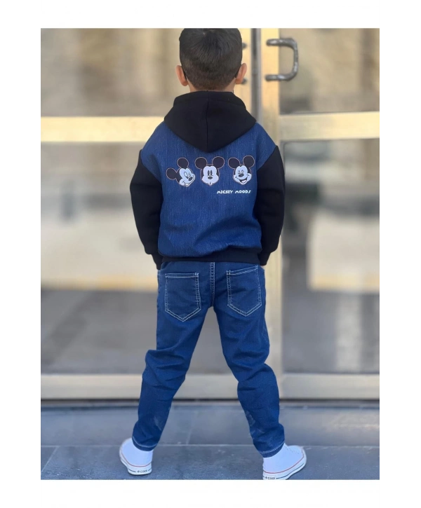 ERKEK ÇOCUK KOT MONT-KOT PANTOLON-SWEATSHIRT ÜÇLÜ TAKIM