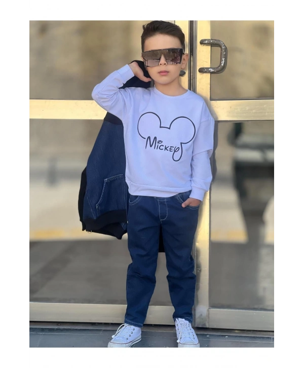 ERKEK ÇOCUK KOT MONT-KOT PANTOLON-SWEATSHIRT ÜÇLÜ TAKIM