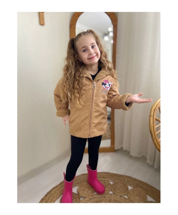 Kız Çocuk Su Geçirmez Içi Welsotflu Mevsimlik Mont