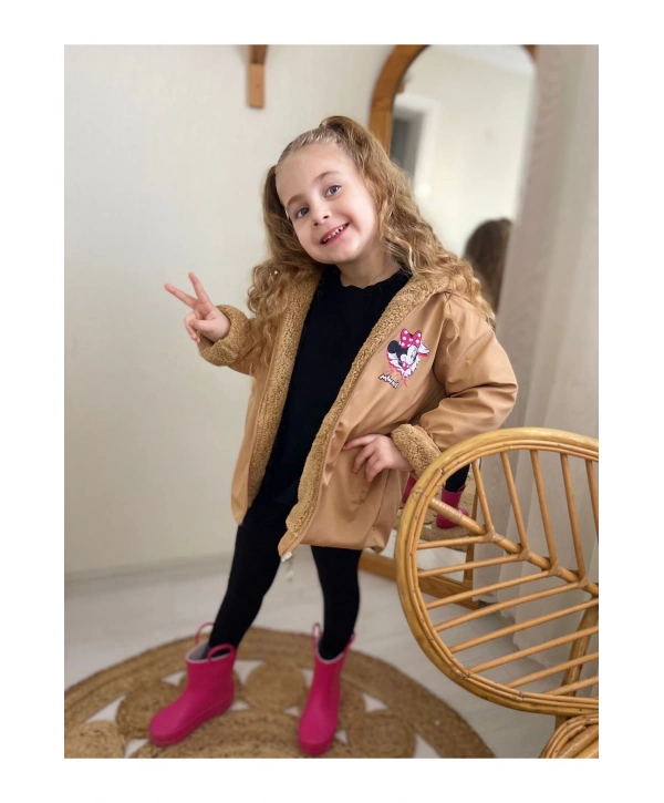 Kız Çocuk Su Geçirmez Içi Welsotflu Mevsimlik Mont