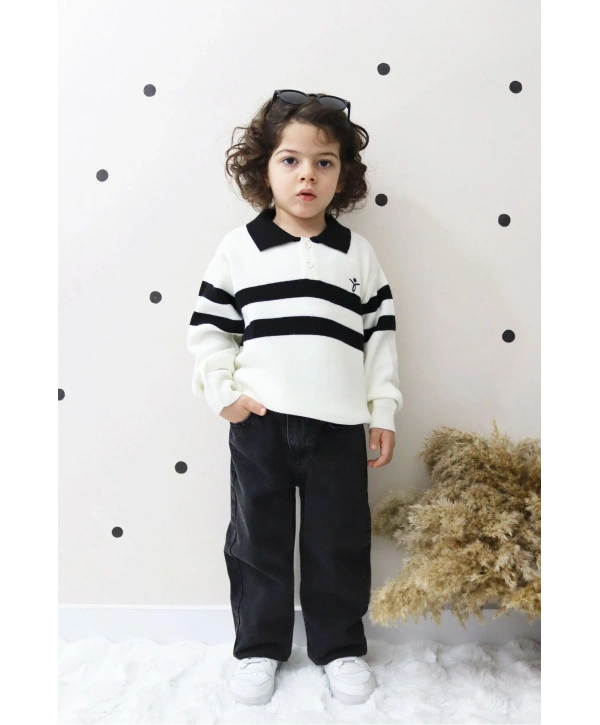 ERKEK ÇOCUK KOT PANTOLON VE TRİKO KAZAK İKİLİ TAKIM-BAYRAMLIK