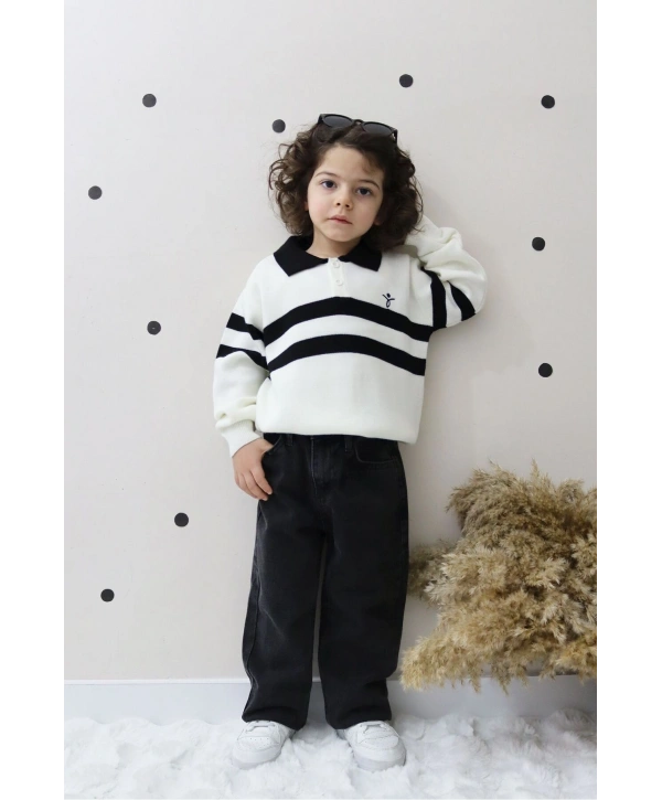 ERKEK ÇOCUK KOT PANTOLON VE TRİKO KAZAK İKİLİ TAKIM-BAYRAMLIK