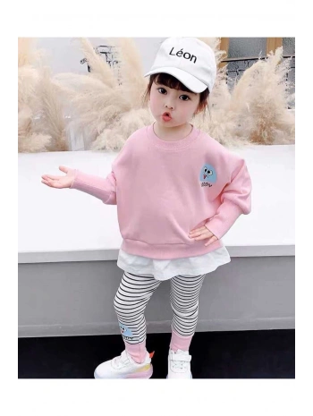 Kız Çocuk Happy Pembe Alt Üst Takım