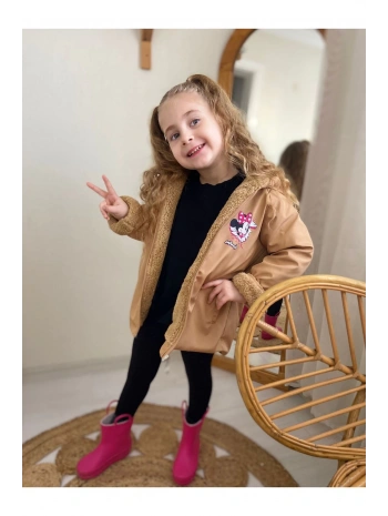 Kız Çocuk Su Geçirmez Içi Welsotflu Mevsimlik Mont