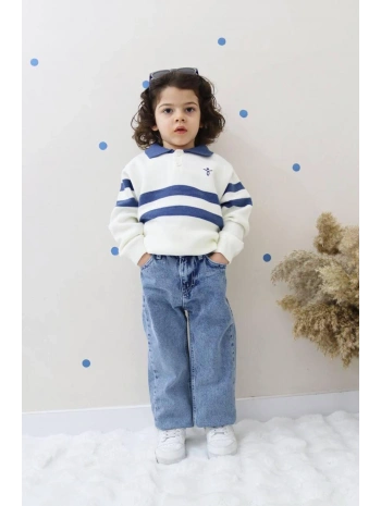 ERKEK ÇOCUK MAVİ KOT PANTOLON VE TRİKO KAZAK İKİLİ TAKIM-BAYRAMLIK