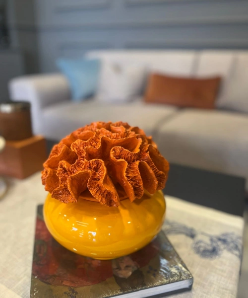 Mercan Kapaklı Vazo