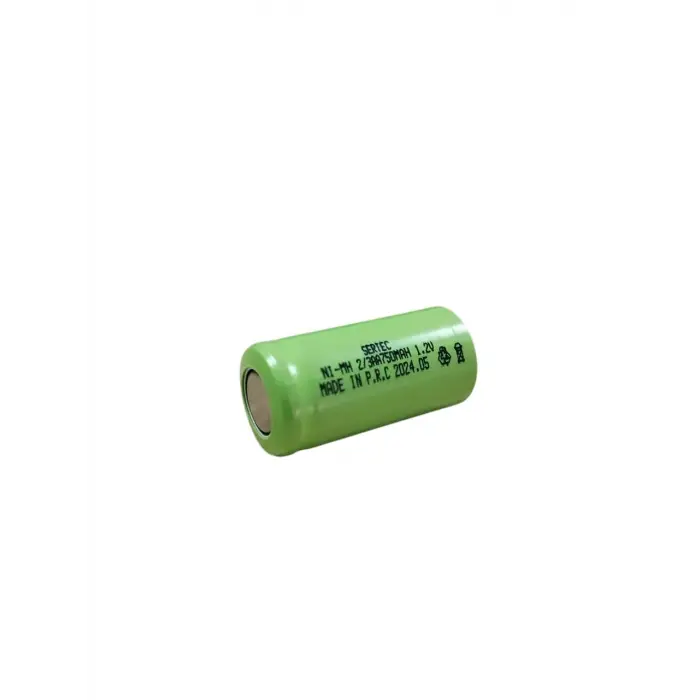 - 1.2v 750 Mah - 2/3aa - Ni-mh Şarjlı Pil - (başsız / Flat Head)