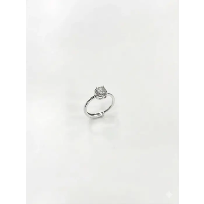 4 Tırnaklı Baget Taşlı Yüzük - Yz0206-1