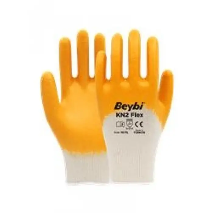 Beybi Nitril PMK KN2 Flex 9 Beden Nitril Kaplı Pamuk Eldiven (3121x)¾ Nitril Kaplıdır (KDO)