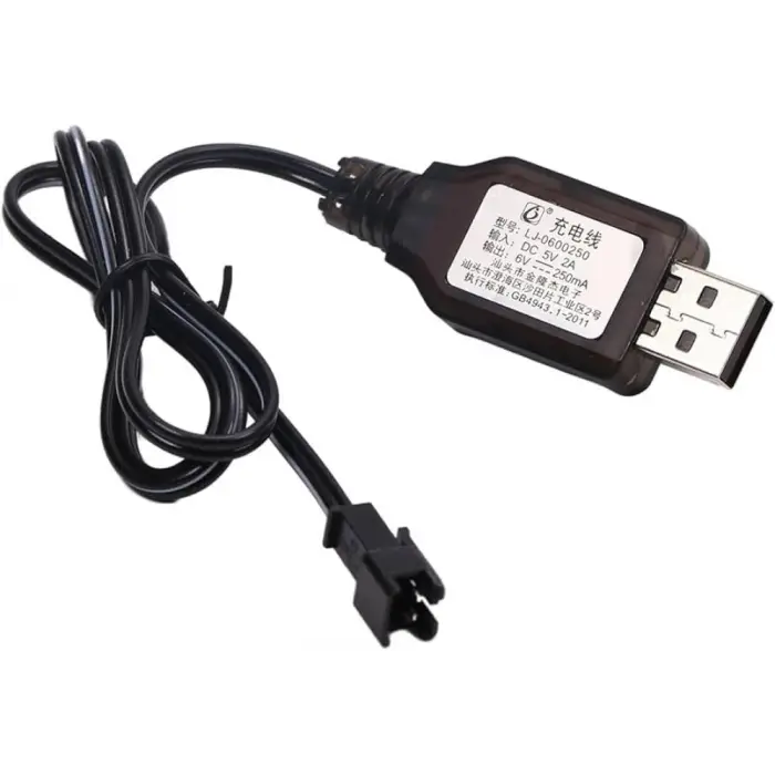 6v Nı-cd / Nı-mh Oyuncak Bataryası Usb Şarj Kablosu