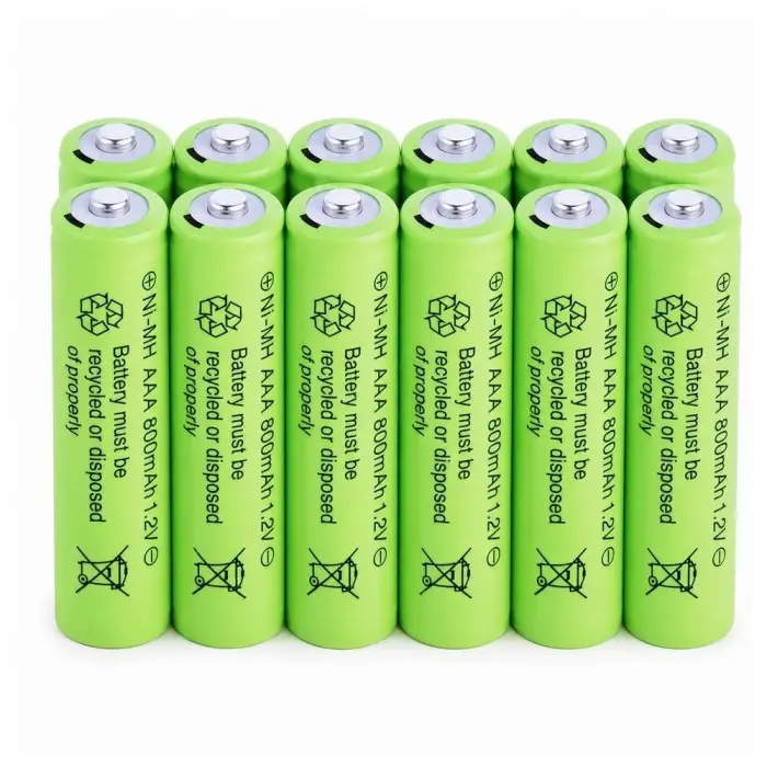 800 Mah 1.2v Aaa Ni-cd Şarj Edilebilir Pil 12 Adet